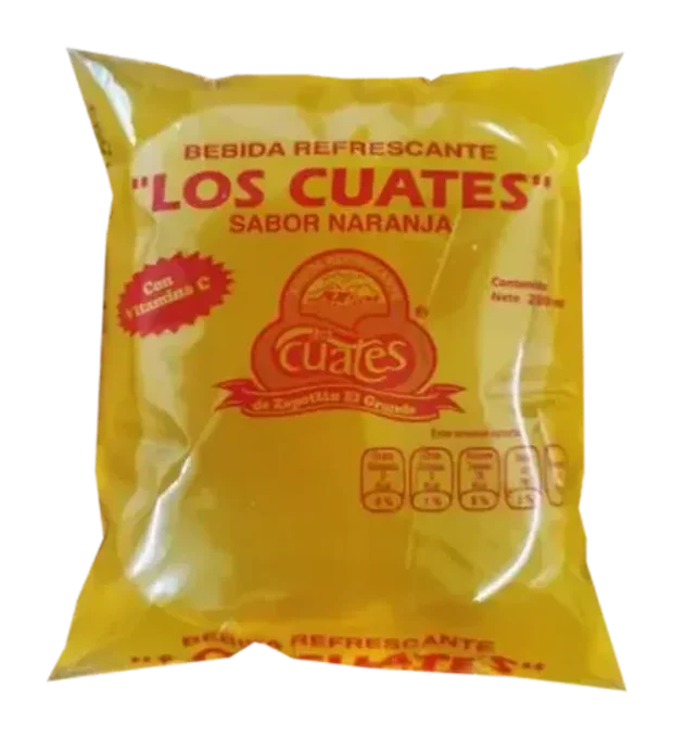 Naranjada Los Cuates Bolsita 200 ml, marca Los Cuates