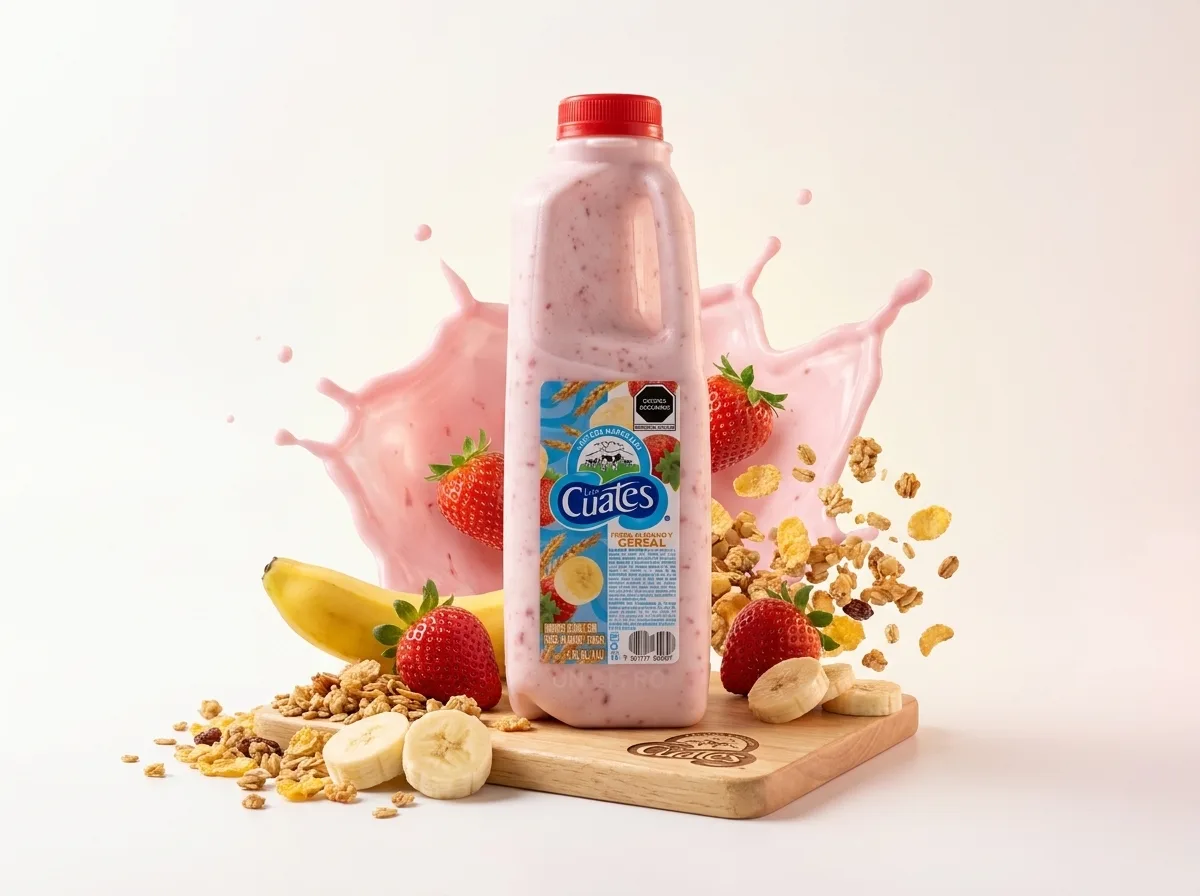 Yoghurt de Fresa, Plátano y Cereal Los Cuates